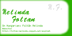 melinda foltan business card