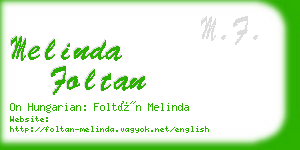 melinda foltan business card